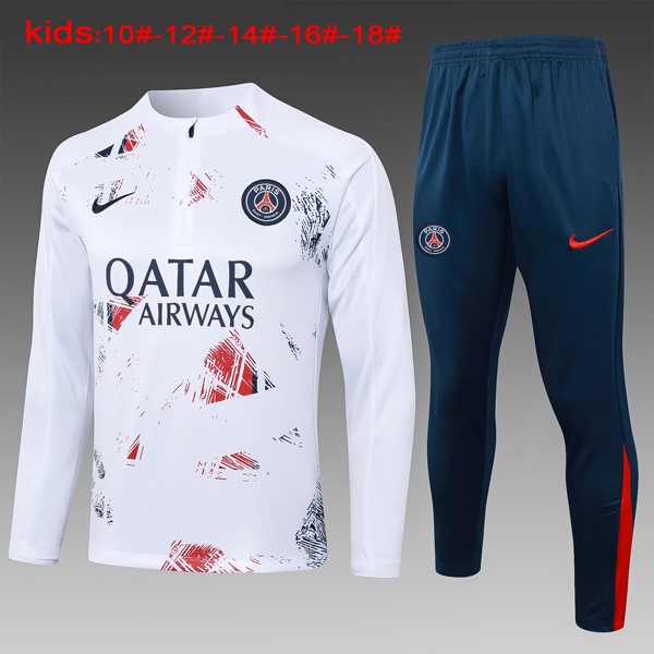 Niños Sudadera De Training PSG 2024-25 Rojo Blanco